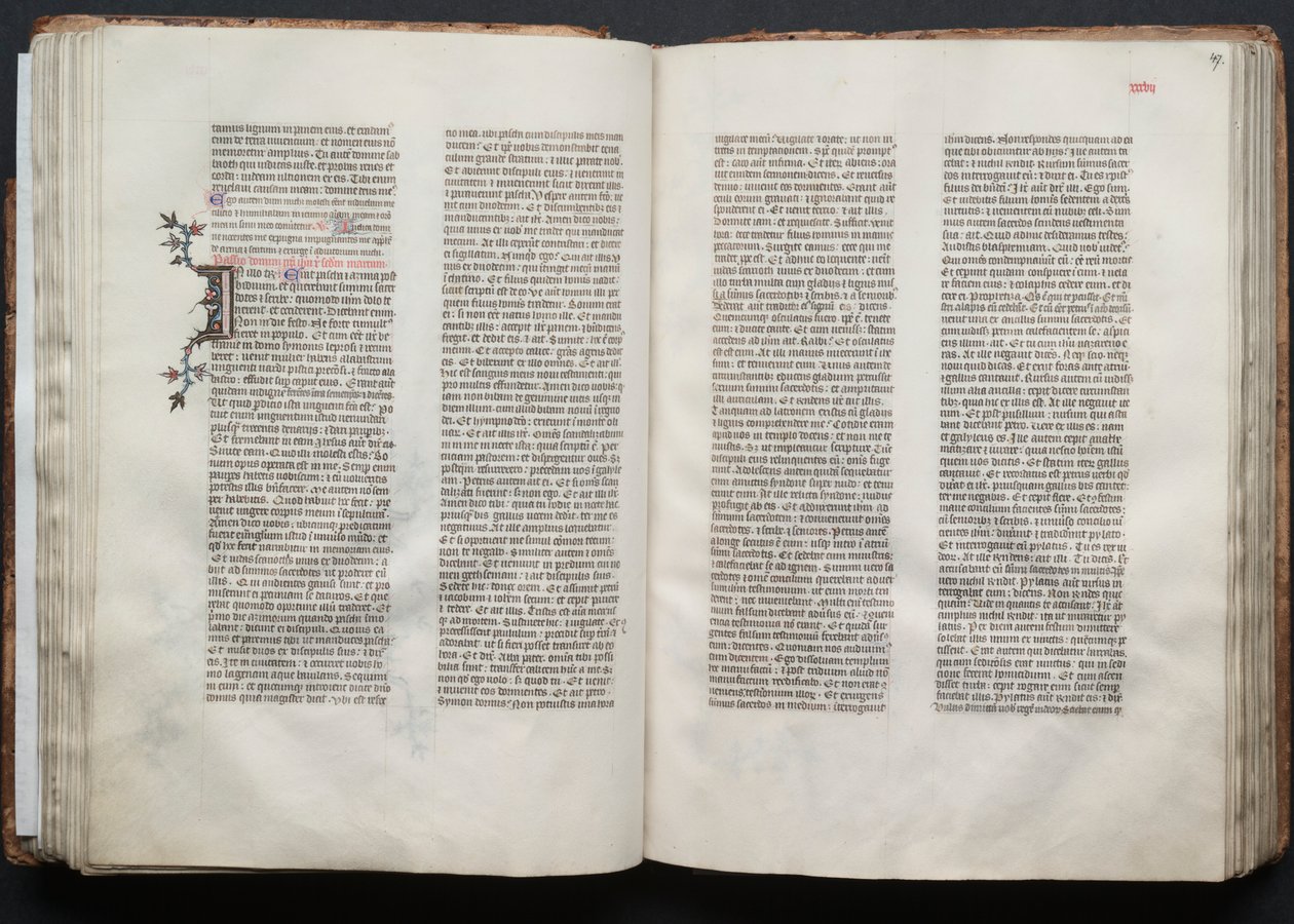 O Missal Gotha: Fol. 46v, Texto, c. 1375. de Master of the Boqueteaux