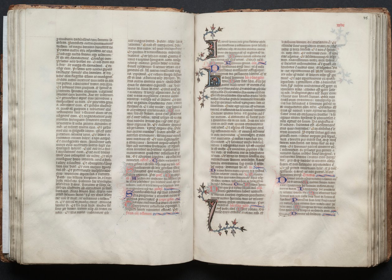 O Missal Gotha: Fol. 47v, Texto, c. 1375. de Master of the Boqueteaux