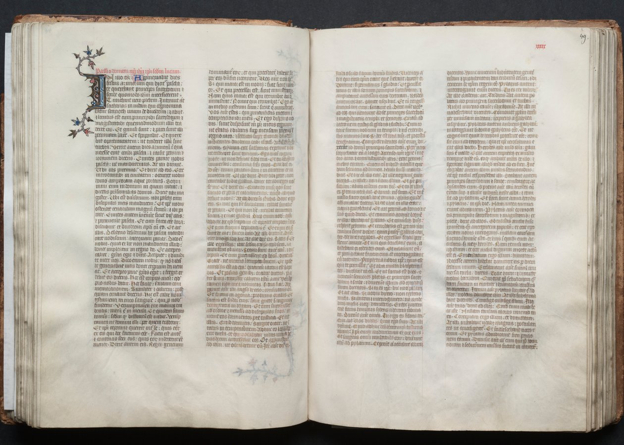 O Missal Gotha: Fol. 49r, Texto, c. 1375. de Master of the Boqueteaux