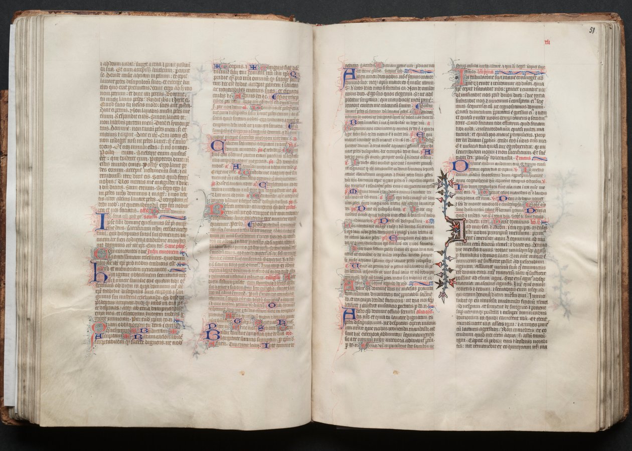 O Missal Gotha: Fol. 50v, Texto, c. 1375. de Master of the Boqueteaux