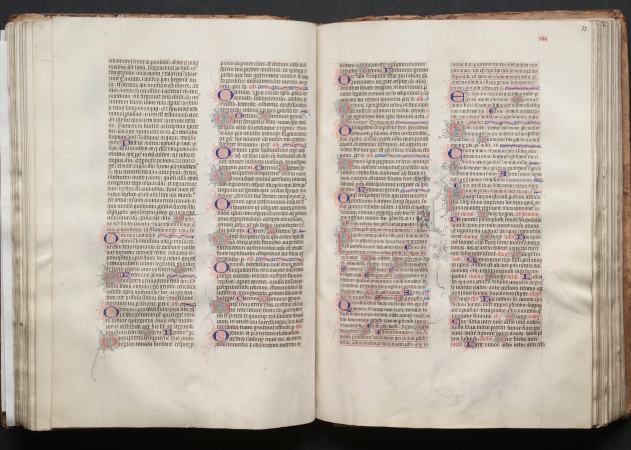 O Missal Gotha: Fol. 52v, Texto, c. 1375. de Master of the Boqueteaux