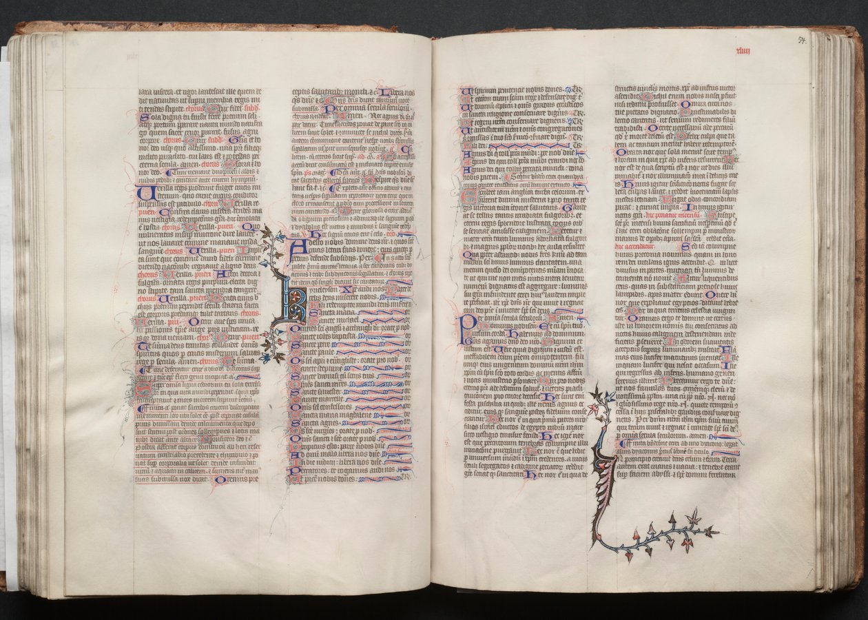 O Missal Gotha: Fol. 54r, Texto, c. 1375. de Master of the Boqueteaux