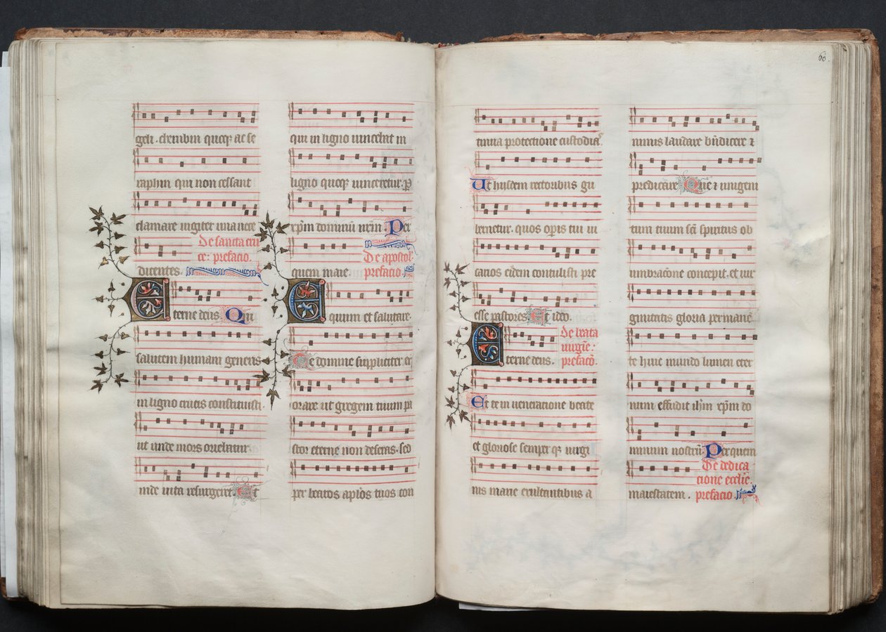 O Missal Gotha: Fol. 60r, Texto, c. 1375. de Master of the Boqueteaux