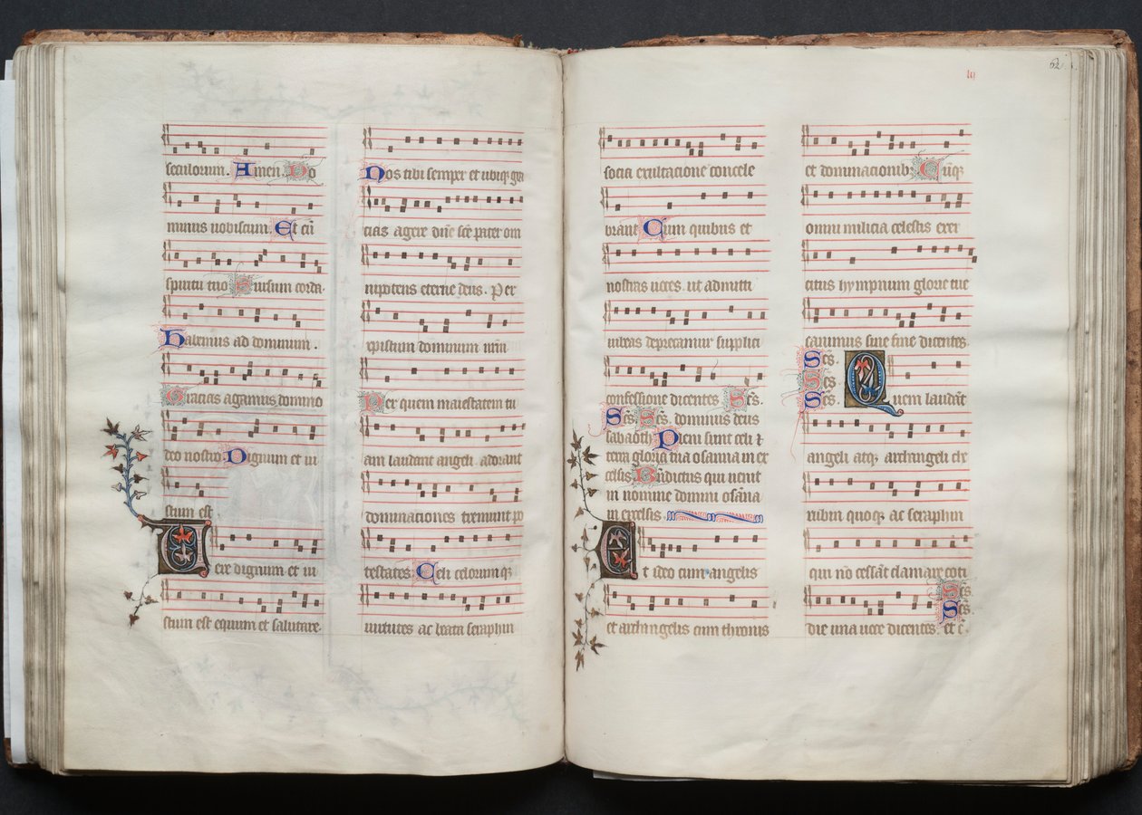 O Missal de Gotha: Fol. 62r, Texto, c. 1375. de Master of the Boqueteaux