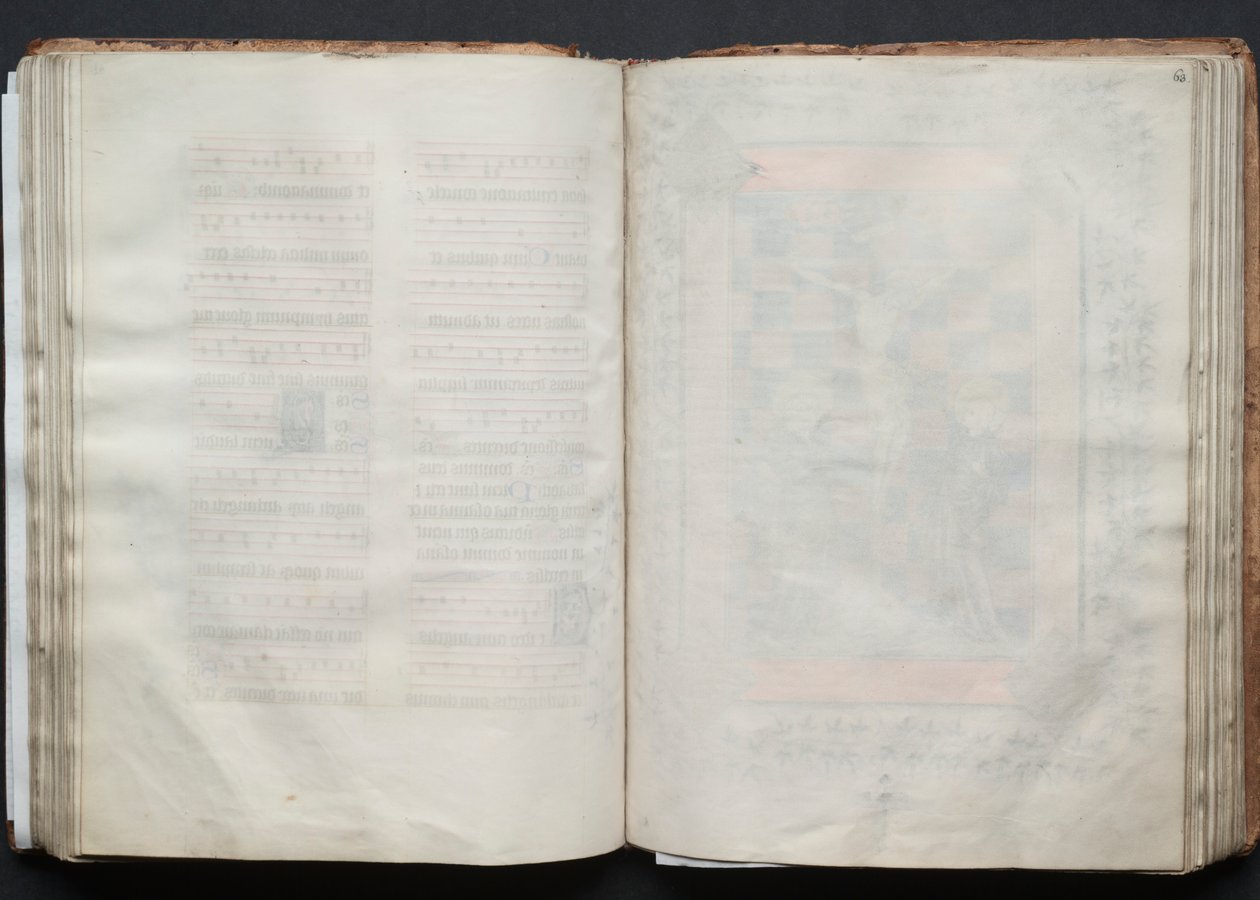 O Missal Gotha: Fol. 62v, Texto, c. 1375. de Master of the Boqueteaux