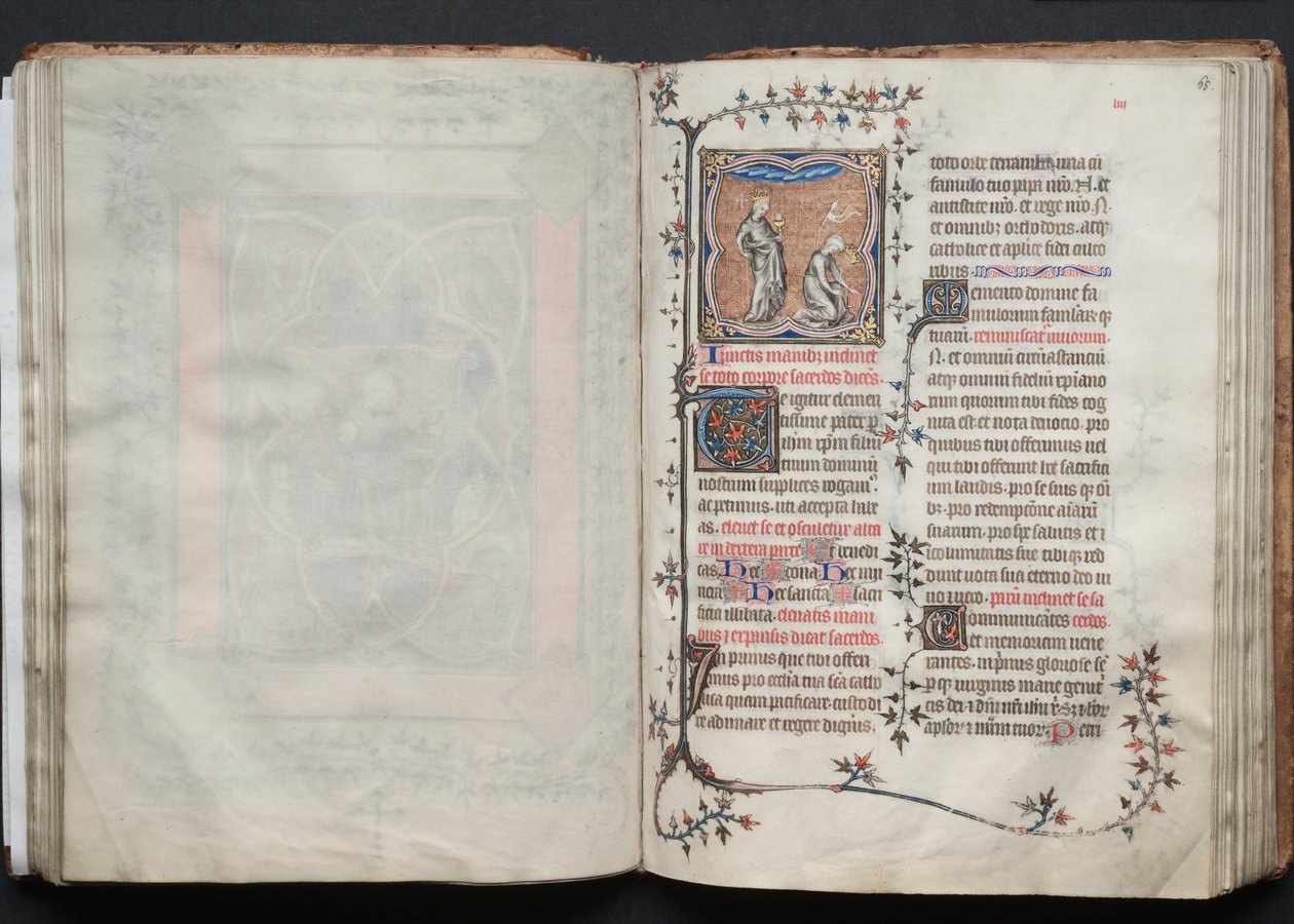 O Missal Gotha: Fol. 64v, Texto, c. 1375. de Master of the Boqueteaux