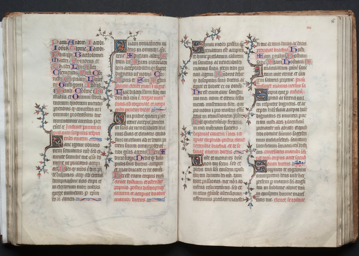 O Missal Gotha: Fol. 66r, Texto, c. 1375. de Master of the Boqueteaux