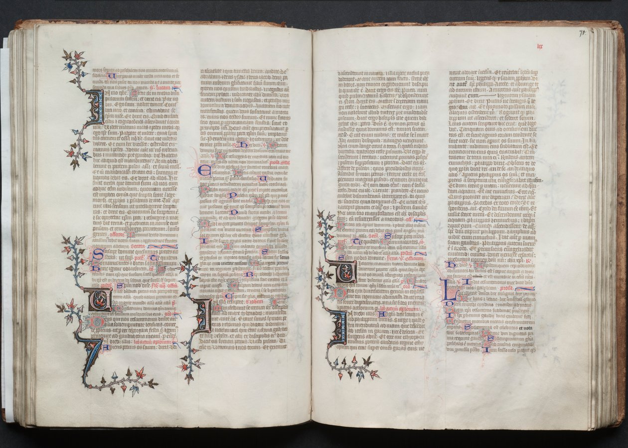 O Missal Gotha: Fol. 70v, Texto, c. 1375. de Master of the Boqueteaux