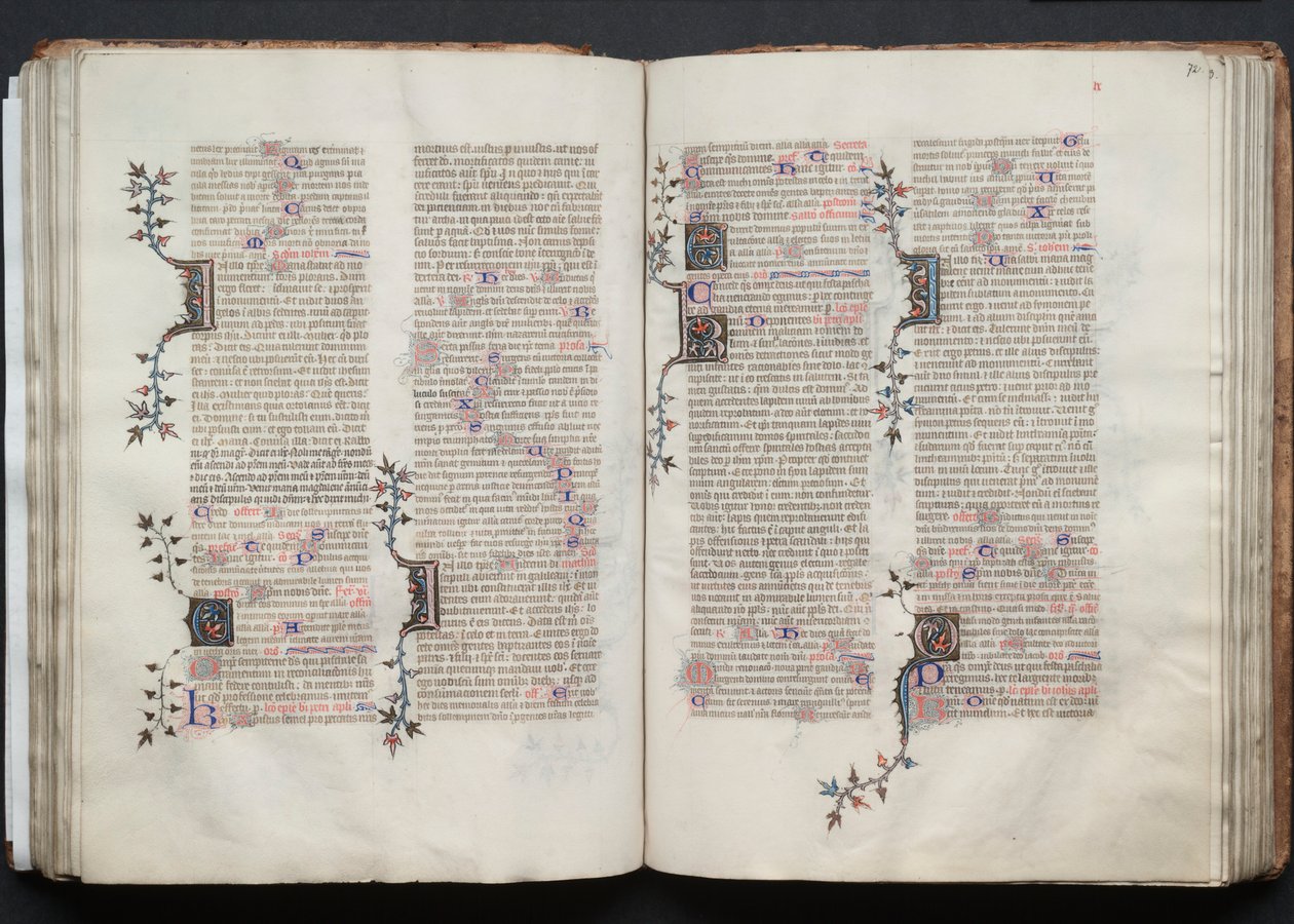 O Missal Gotha: Fol. 71v, Texto, c. 1375. de Master of the Boqueteaux