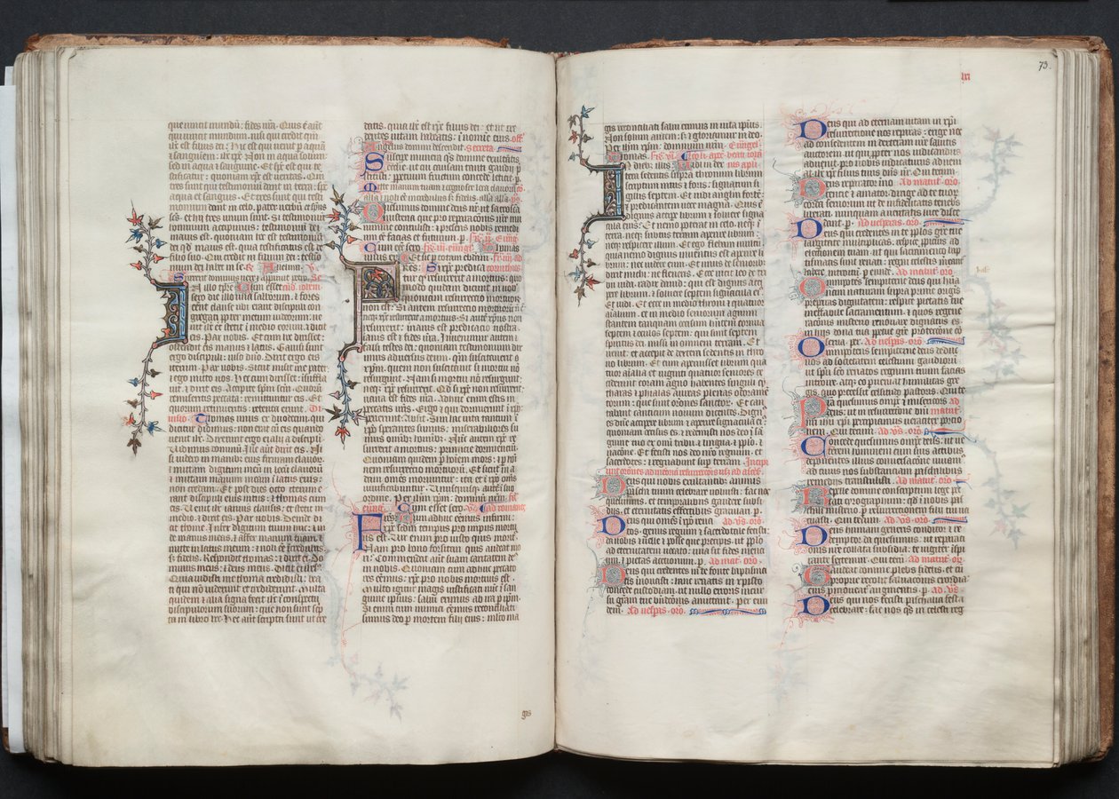 O Missal Gotha: Fol. 73r, Texto, c. 1375. de Master of the Boqueteaux
