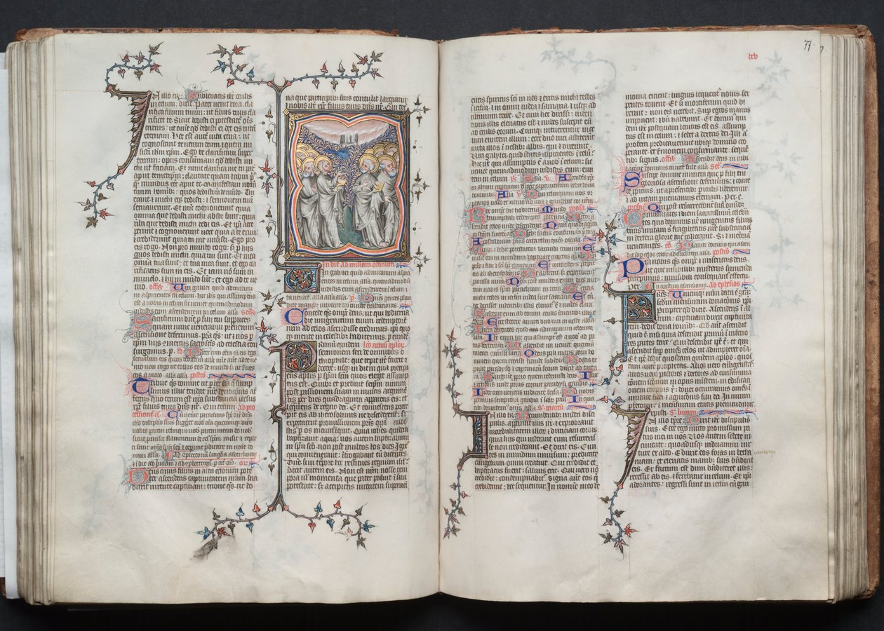 O Missal Gotha: Fol. 76v, A Ascensão, c. 1375. de Master of the Boqueteaux