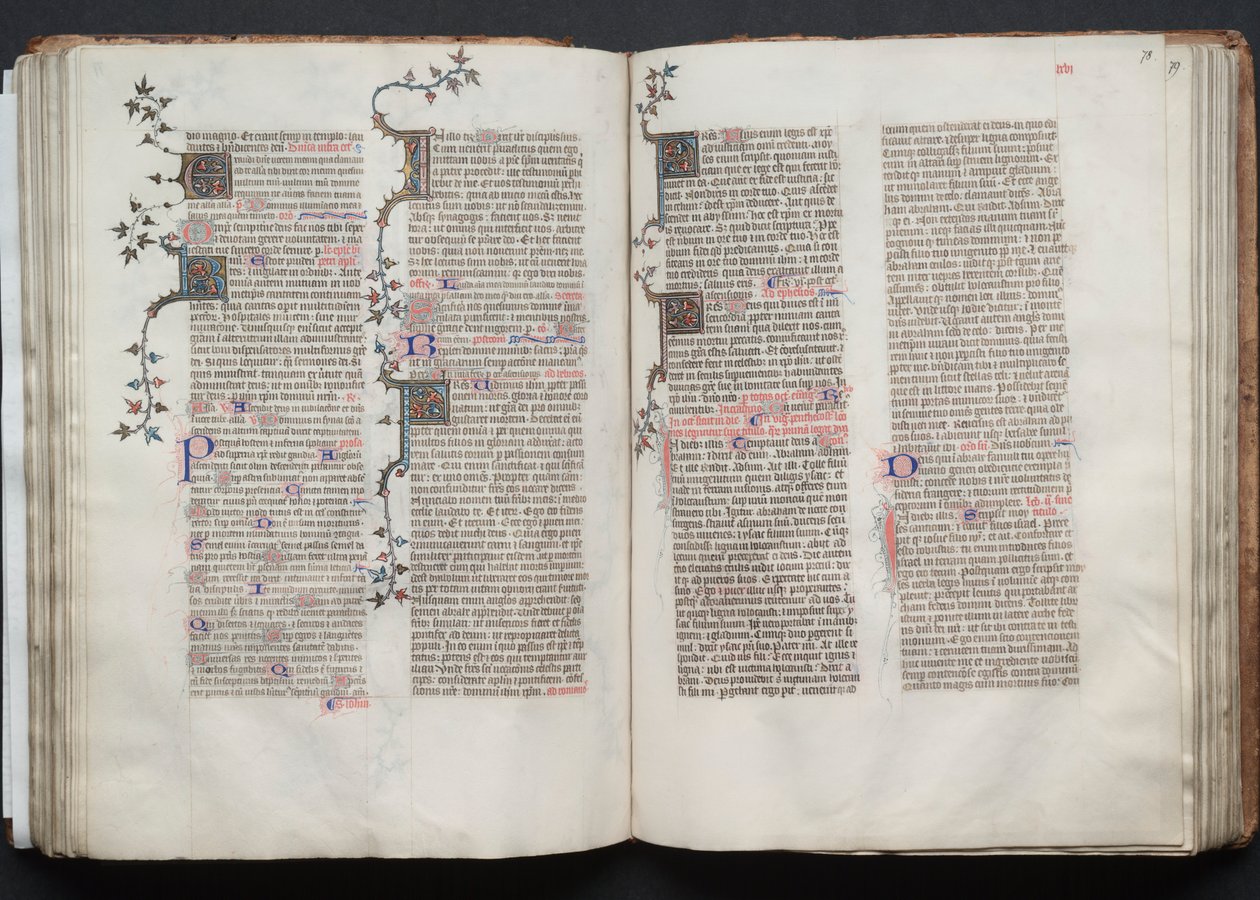 O Missal Gotha: Fol. 77v, Texto, c. 1375. de Master of the Boqueteaux