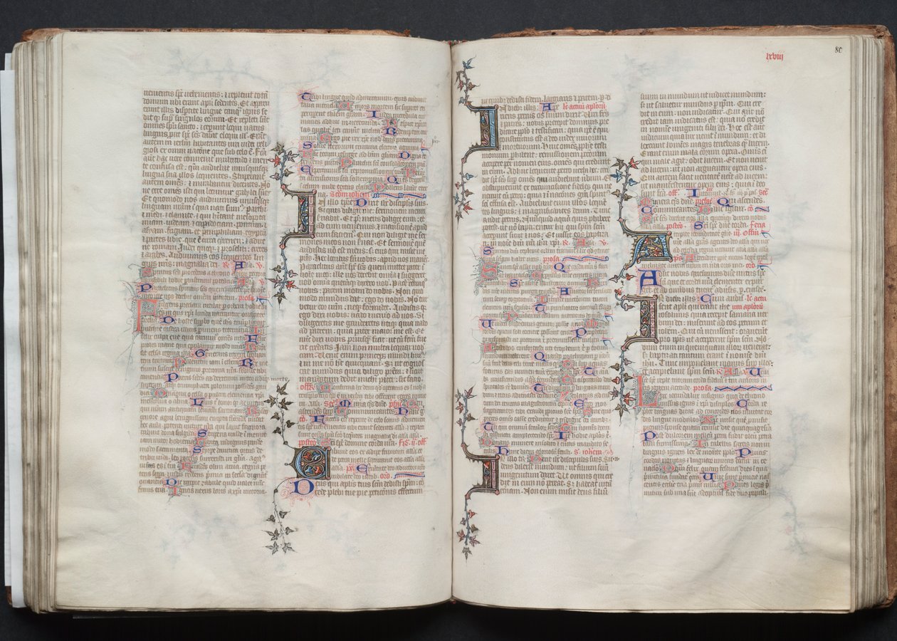 O Missal Gotha: Fol. 79v, Texto, c. 1375. de Master of the Boqueteaux