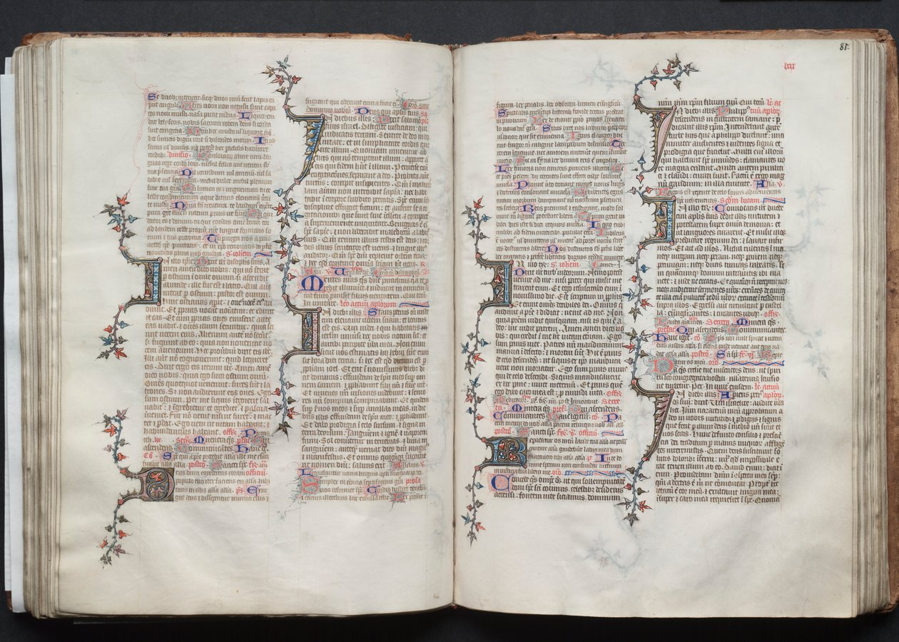 O Missal Gotha: Fol. 81r, Texto, c. 1375. de Master of the Boqueteaux
