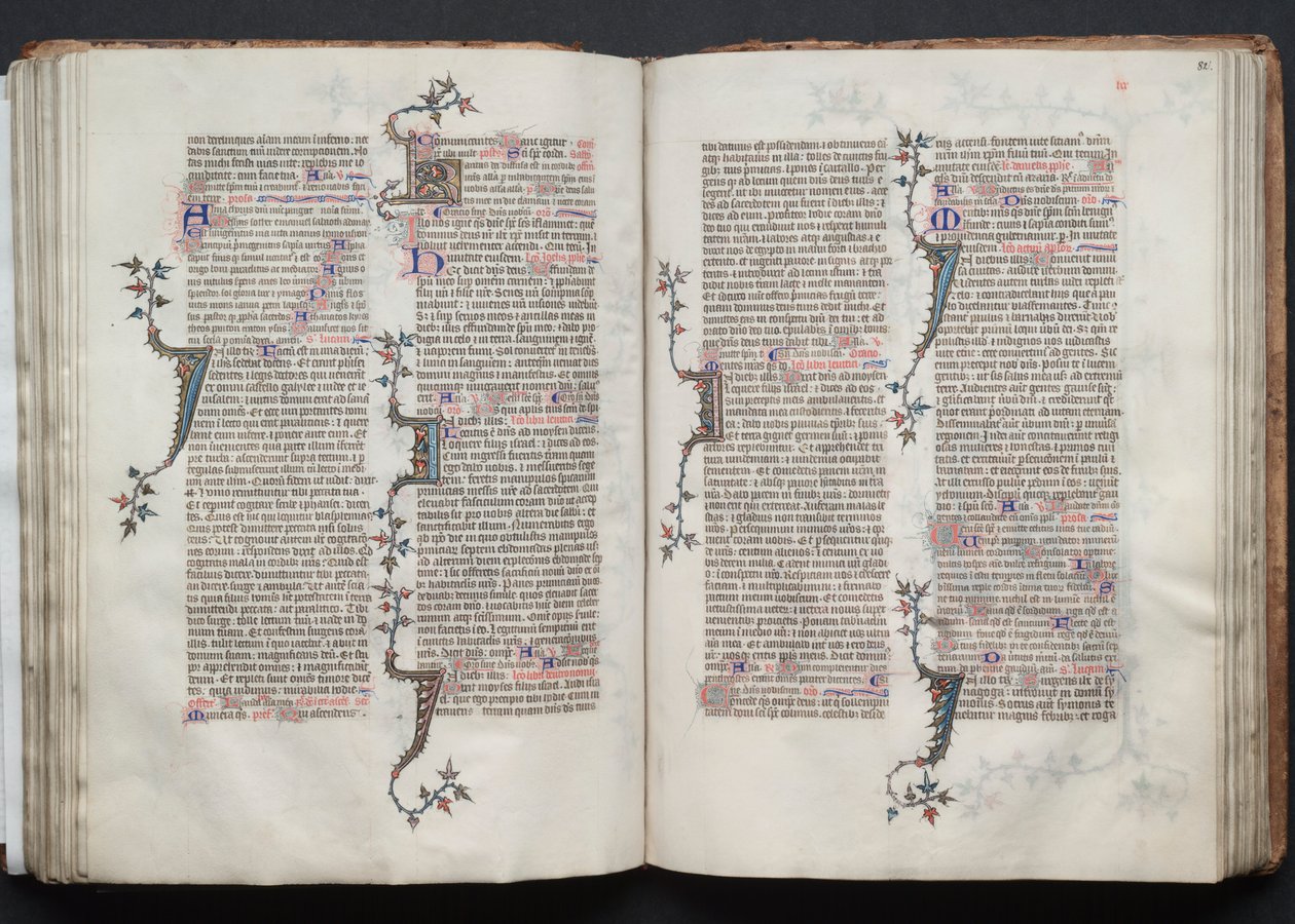 O Missal Gotha: Fol. 82r, Texto, c. 1375. de Master of the Boqueteaux