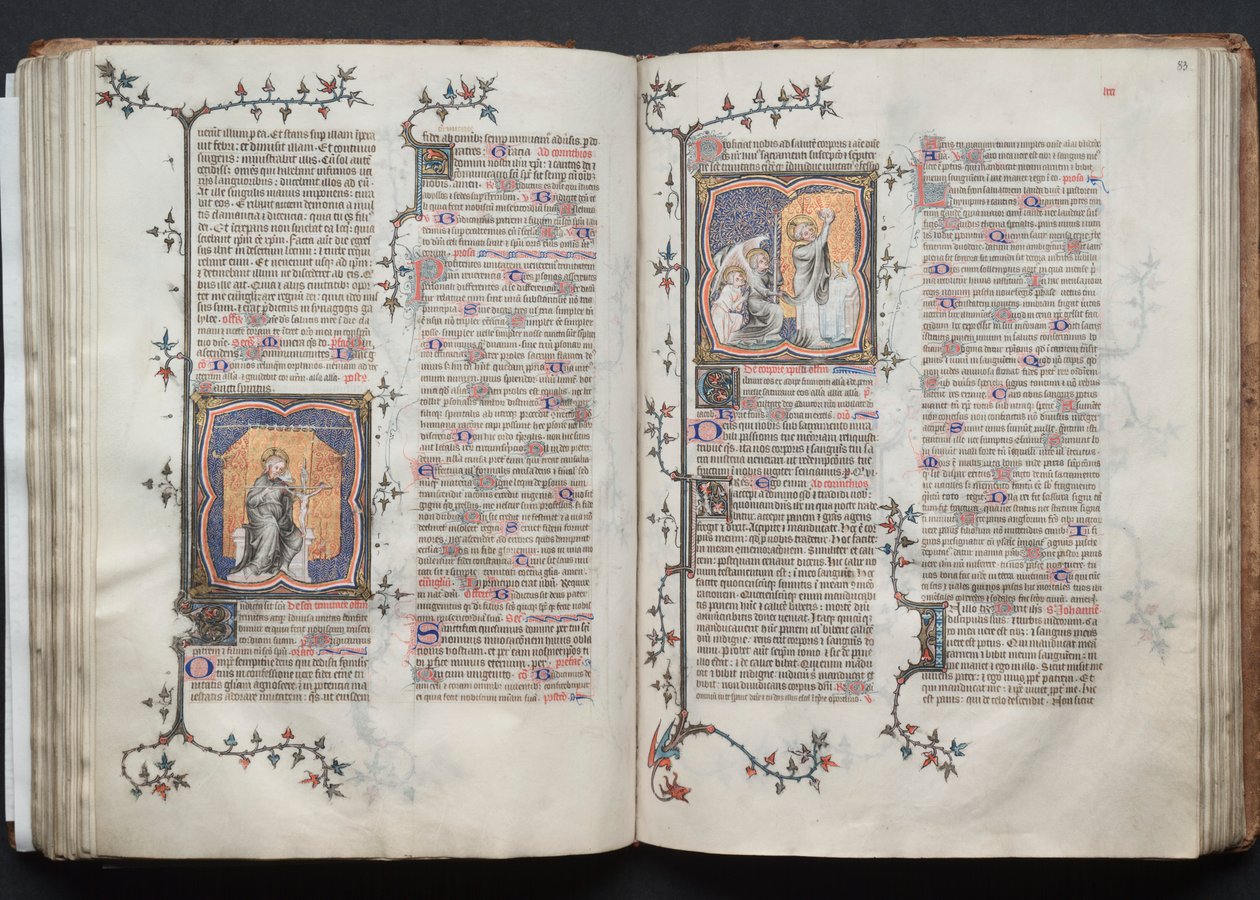 O Missal Gotha: Fol. 82v, The Trinity, c. 1375. de Master of the Boqueteaux