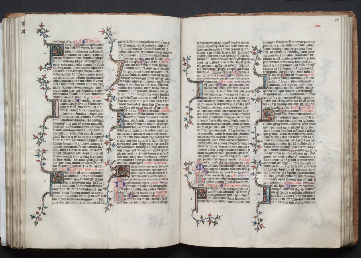 O Missal Gotha: Fol. 84v, Texto, c. 1375. de Master of the Boqueteaux