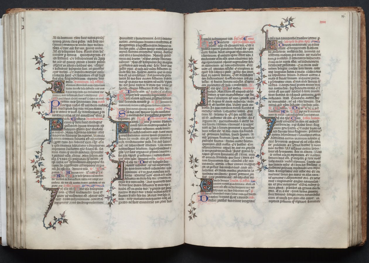 O Missal Gotha: Fol. 85v, Texto, c. 1375. de Master of the Boqueteaux