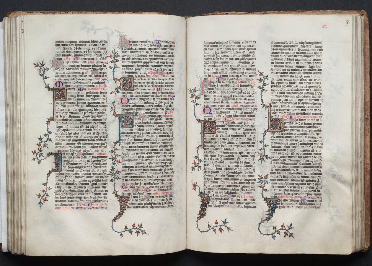 O Missal Gotha: Fol. 86v, Texto, c. 1375. de Master of the Boqueteaux