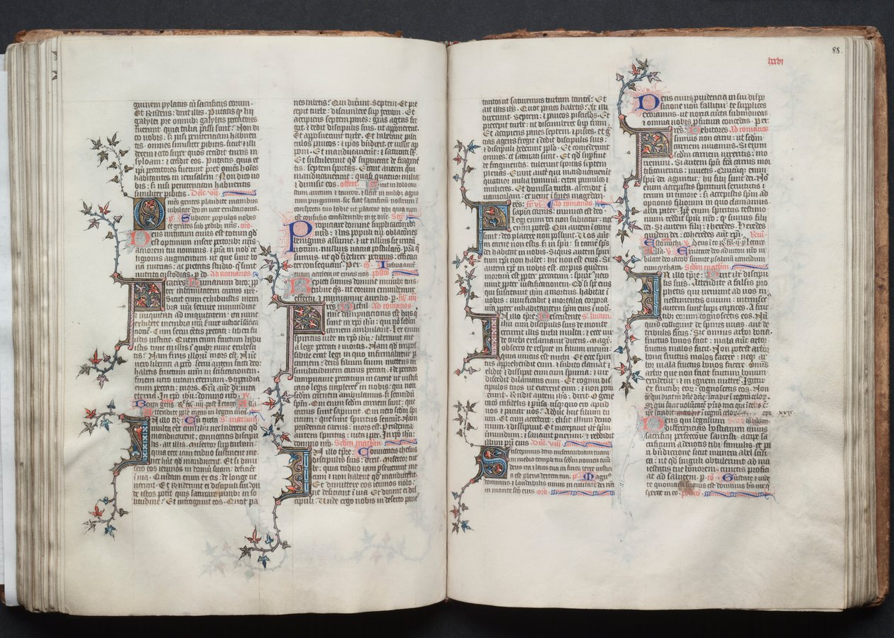 O Missal Gotha: Fol. 88r, Texto, c. 1375. de Master of the Boqueteaux