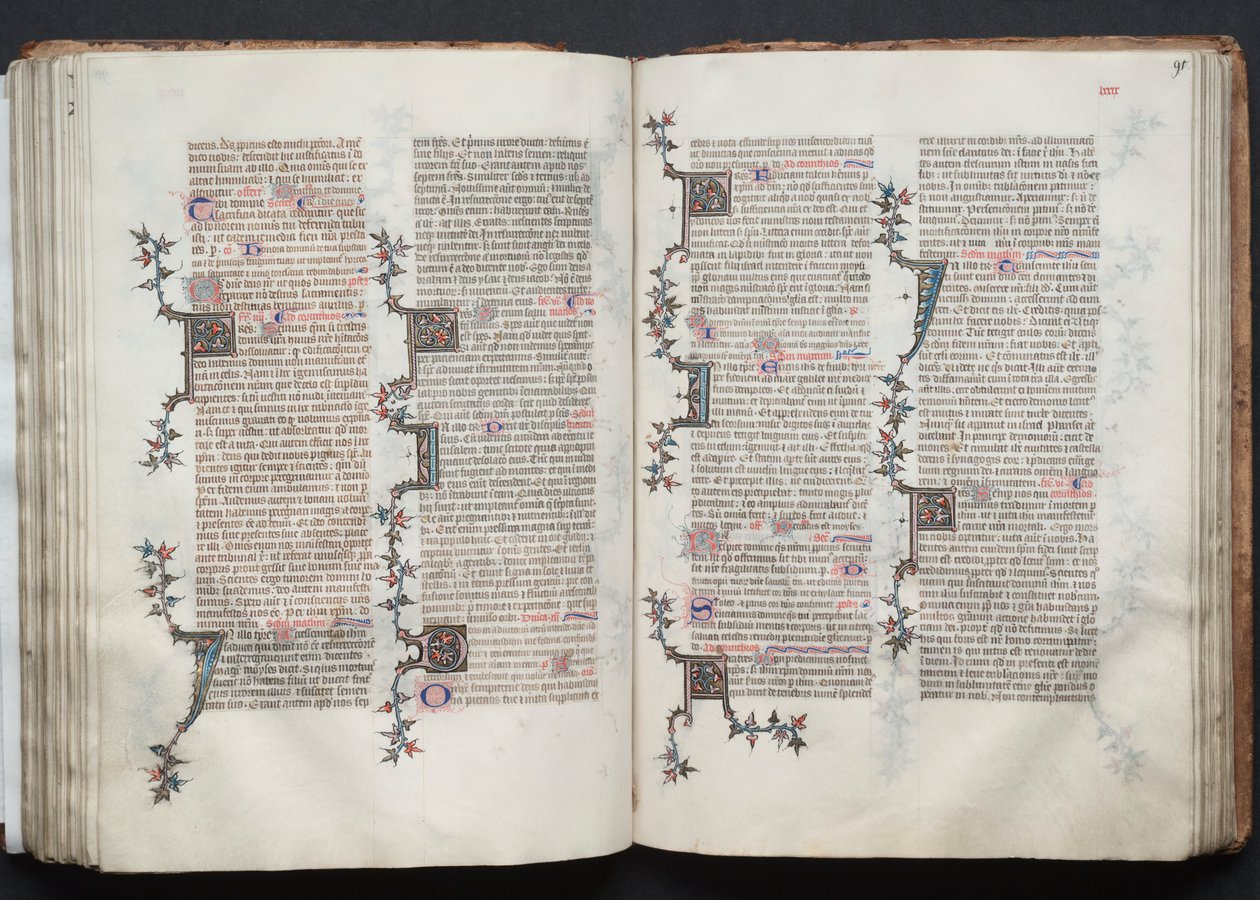 O Missal Gotha: Fol. 90v, Texto, c. 1375. de Master of the Boqueteaux