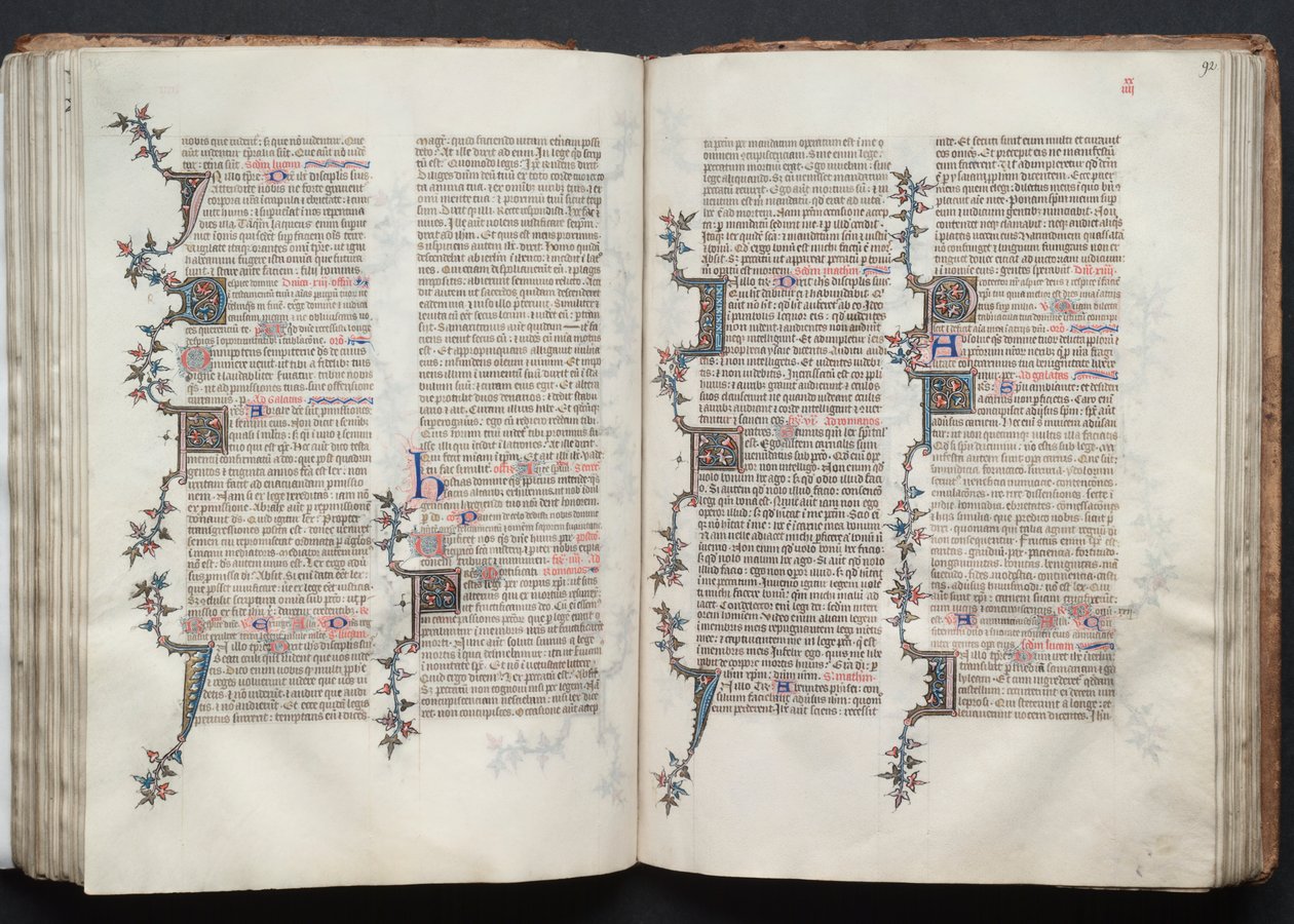 O Missal Gotha: Fol. 92r, Texto, c. 1375. de Master of the Boqueteaux