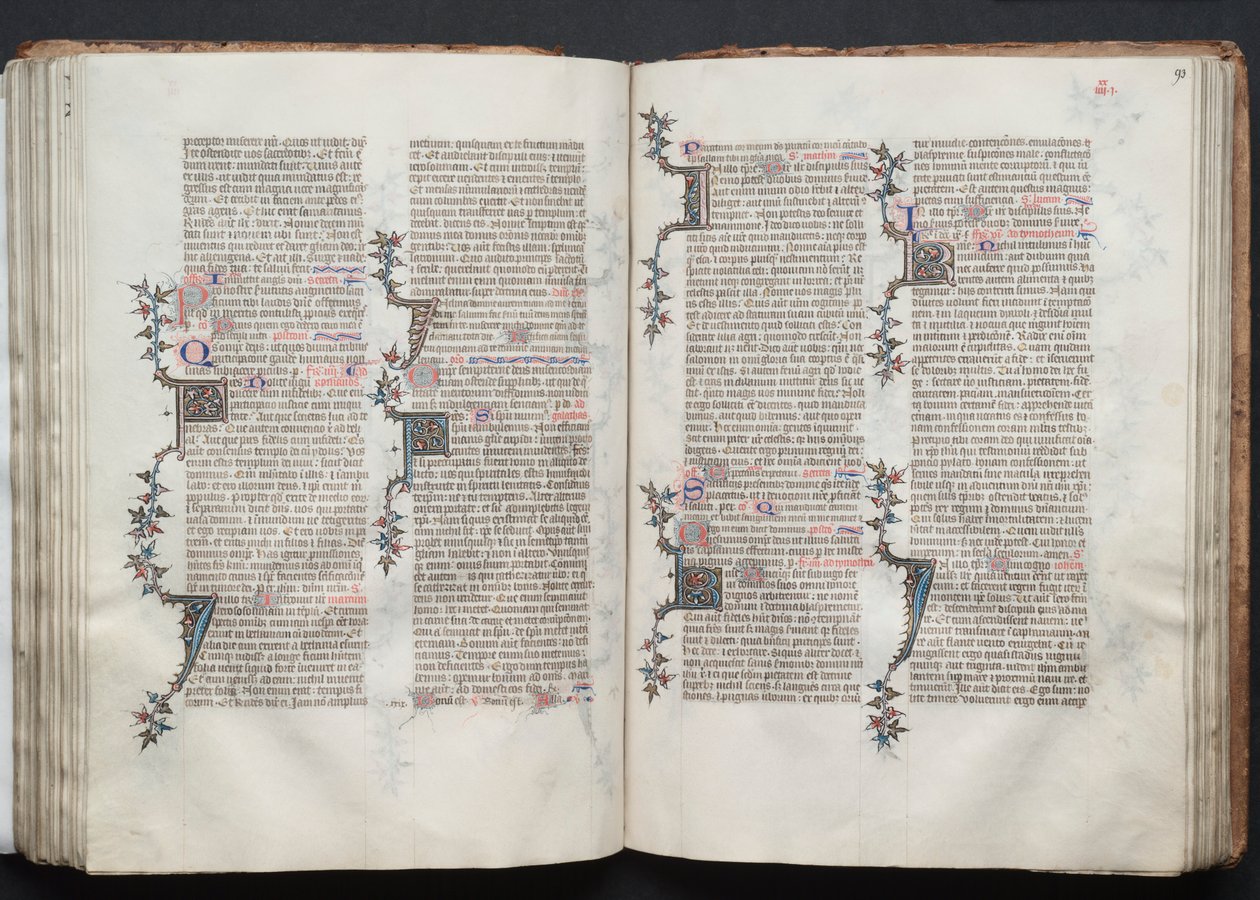 O Missal Gotha: Fol. 92v, Texto, c. 1375. de Master of the Boqueteaux