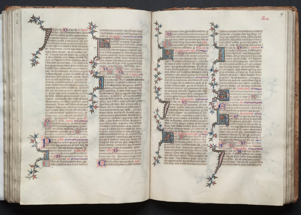 O Missal Gotha: Fol. 96r, Texto, c. 1375. de Master of the Boqueteaux