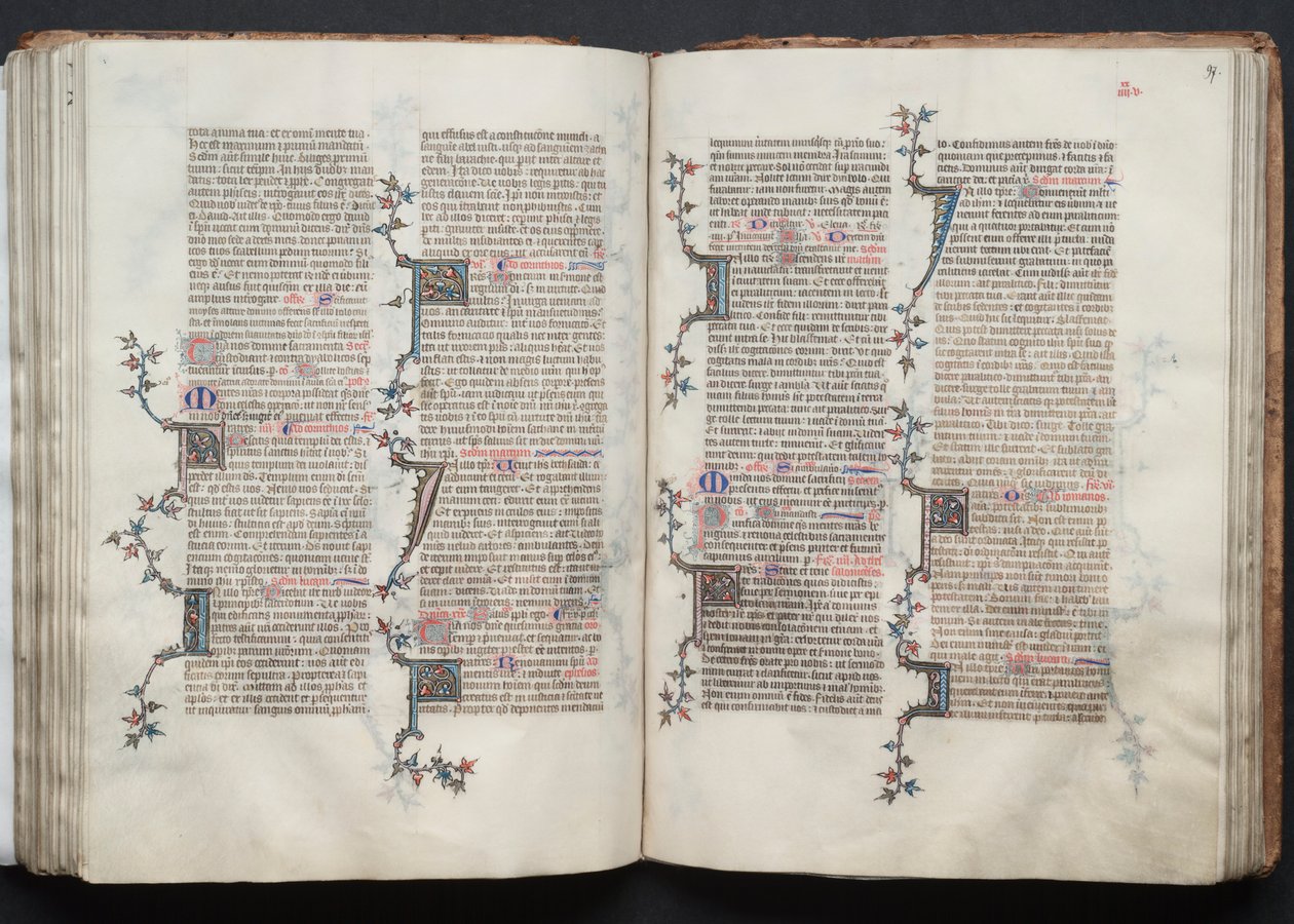 O Missal Gotha: Fol. 97r, Texto, c. 1375. de Master of the Boqueteaux