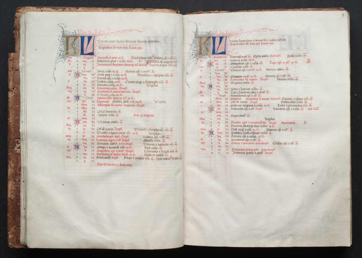 O Missal Gotha: Fol. 9r, Texto , c. 1375. de Master of the Boqueteaux