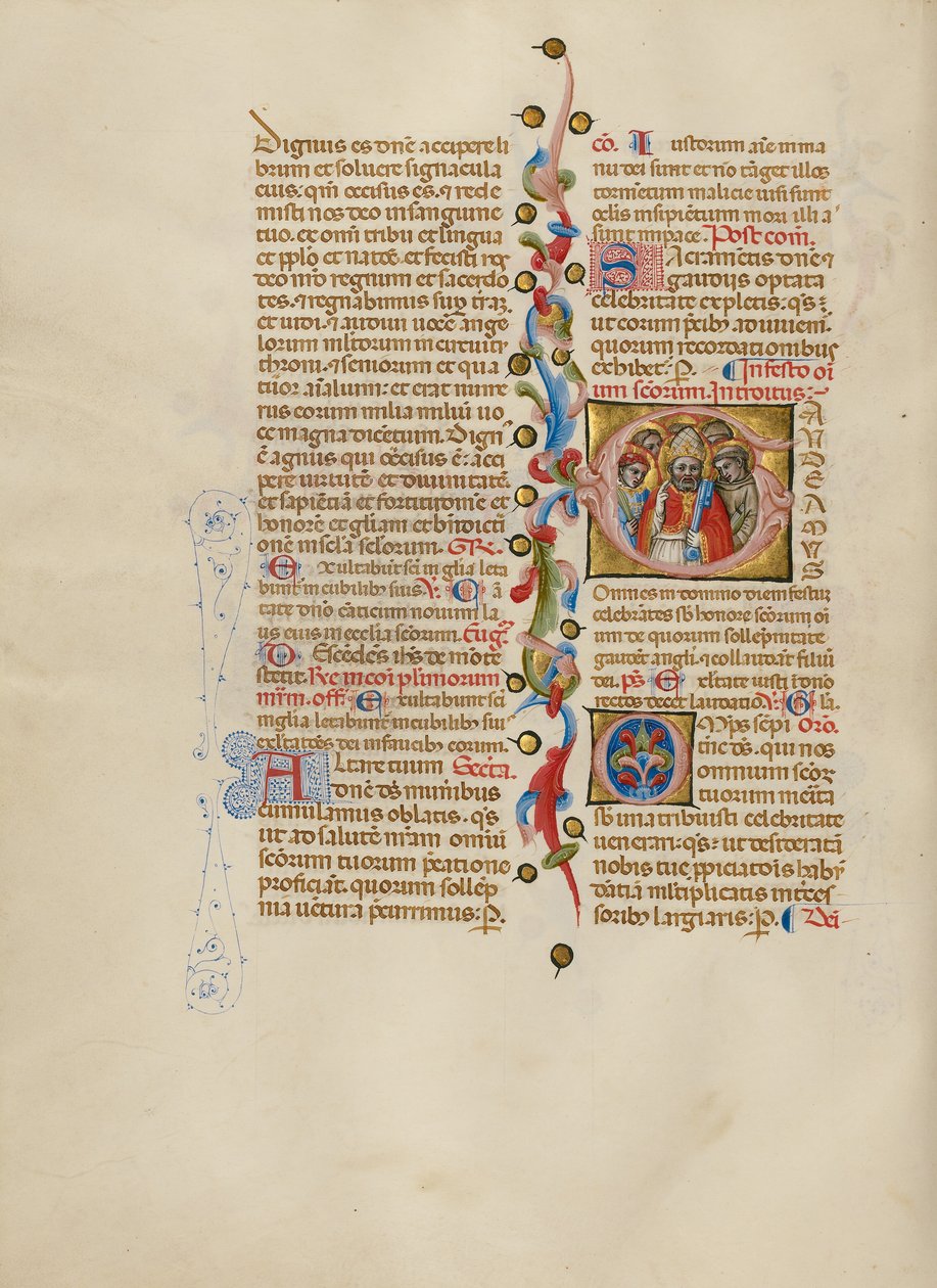 Inicial G: All Saints de Master of the Brussels Initials