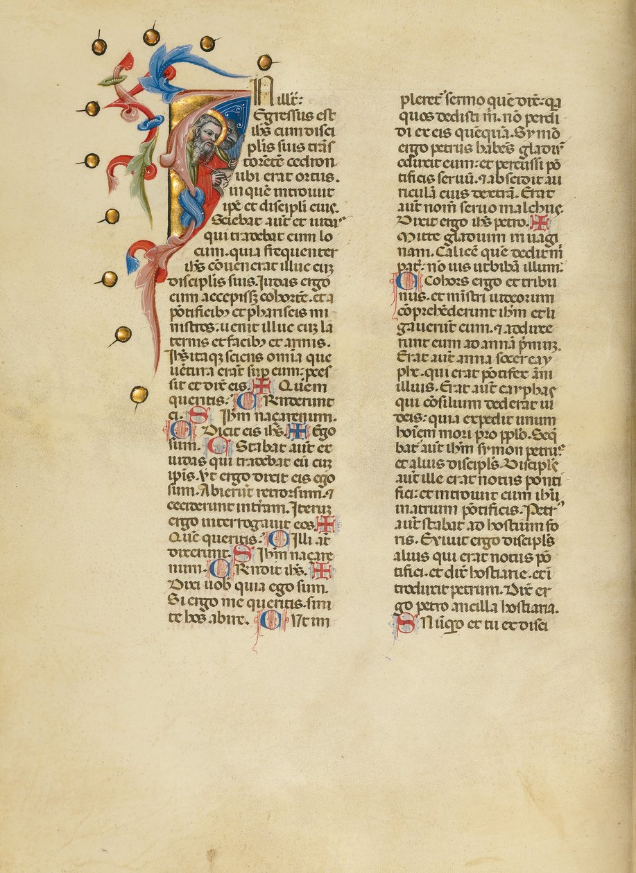 Inicial I: São João Evangelista de Master of the Brussels Initials