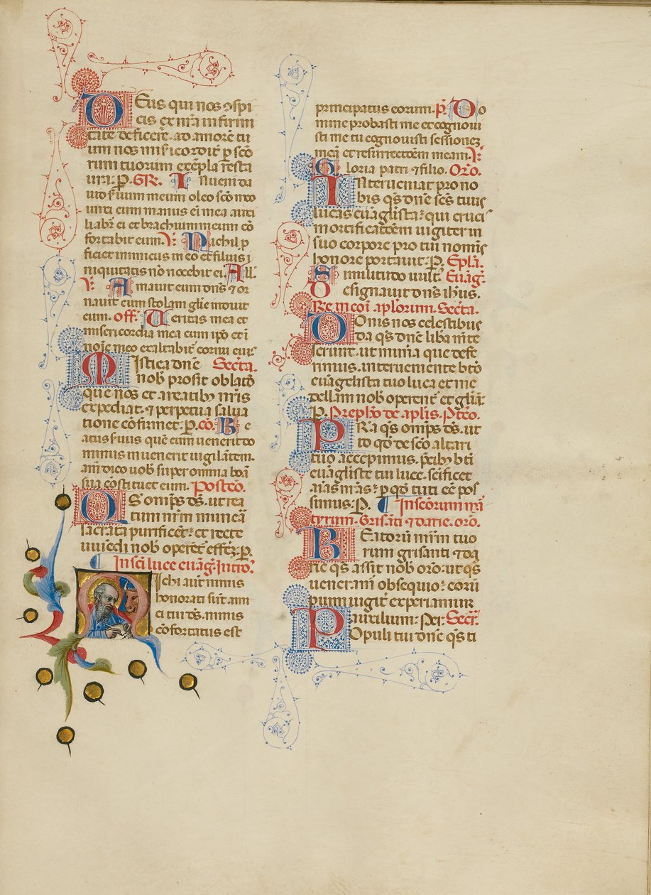 Inicial M: São Lucas de Master of the Brussels Initials
