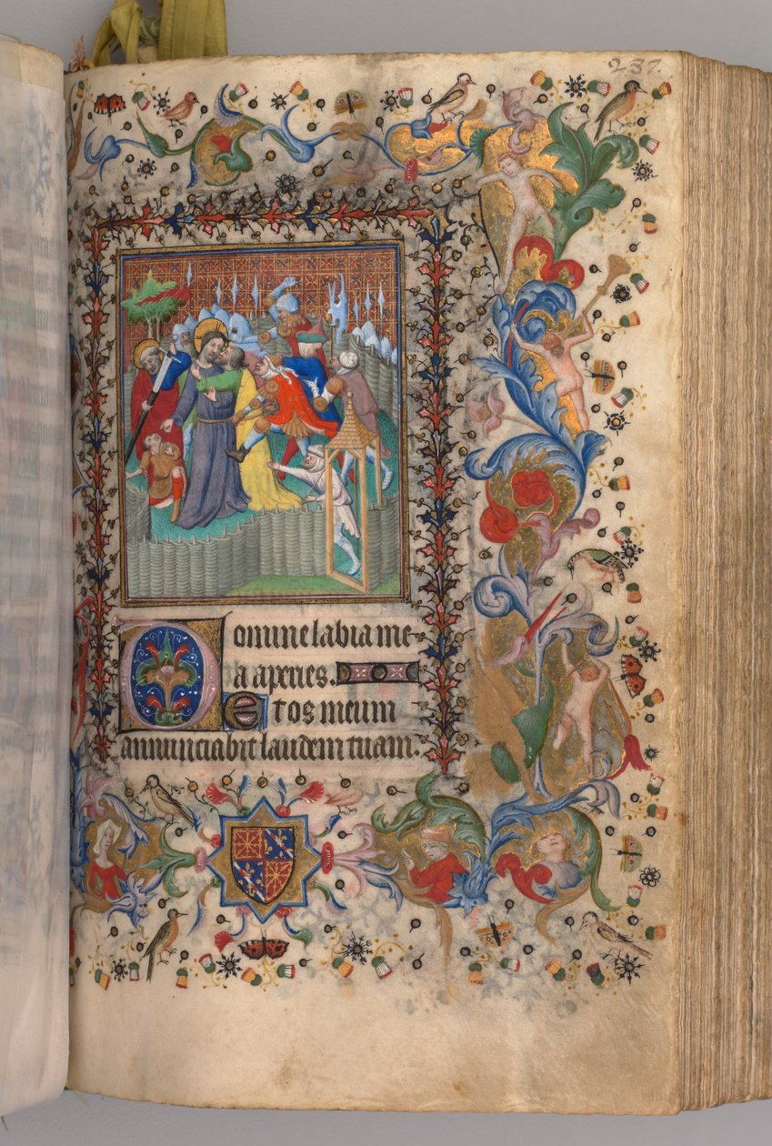 Horas de Carlos o Nobre, rei de Navarra (1361-1425): fol. 144r, Traição de Cristo de Master of the Brussels Initials and Associates