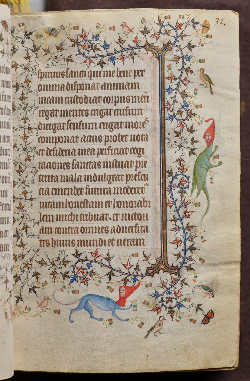 Horas de Carlos o Nobre, rei de Navarra (1361-1425): fol. 16r, Texto de Master of the Brussels Initials and Associates