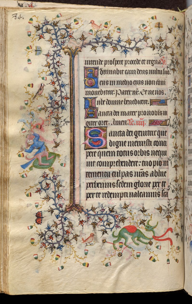 Horas de Carlos o Nobre, rei de Navarra (1361-1425): fol. 42v, Texto de Master of the Brussels Initials and Associates