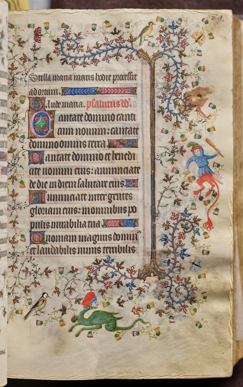 Horas de Carlos o Nobre, rei de Navarra (1361-1425): fol. 45r, Texto de Master of the Brussels Initials and Associates