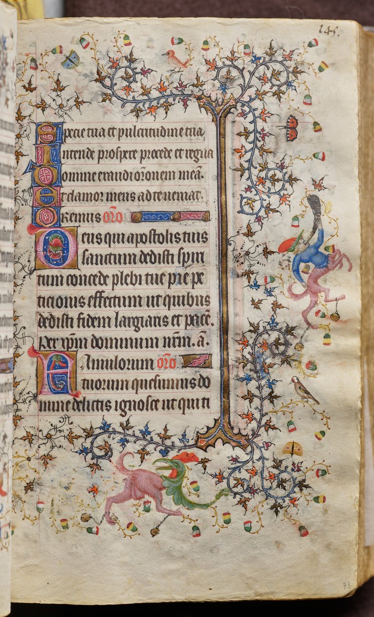 Horas de Carlos o Nobre, rei de Navarra (1361-1425): fol. 73r, Texto de Master of the Brussels Initials and Associates