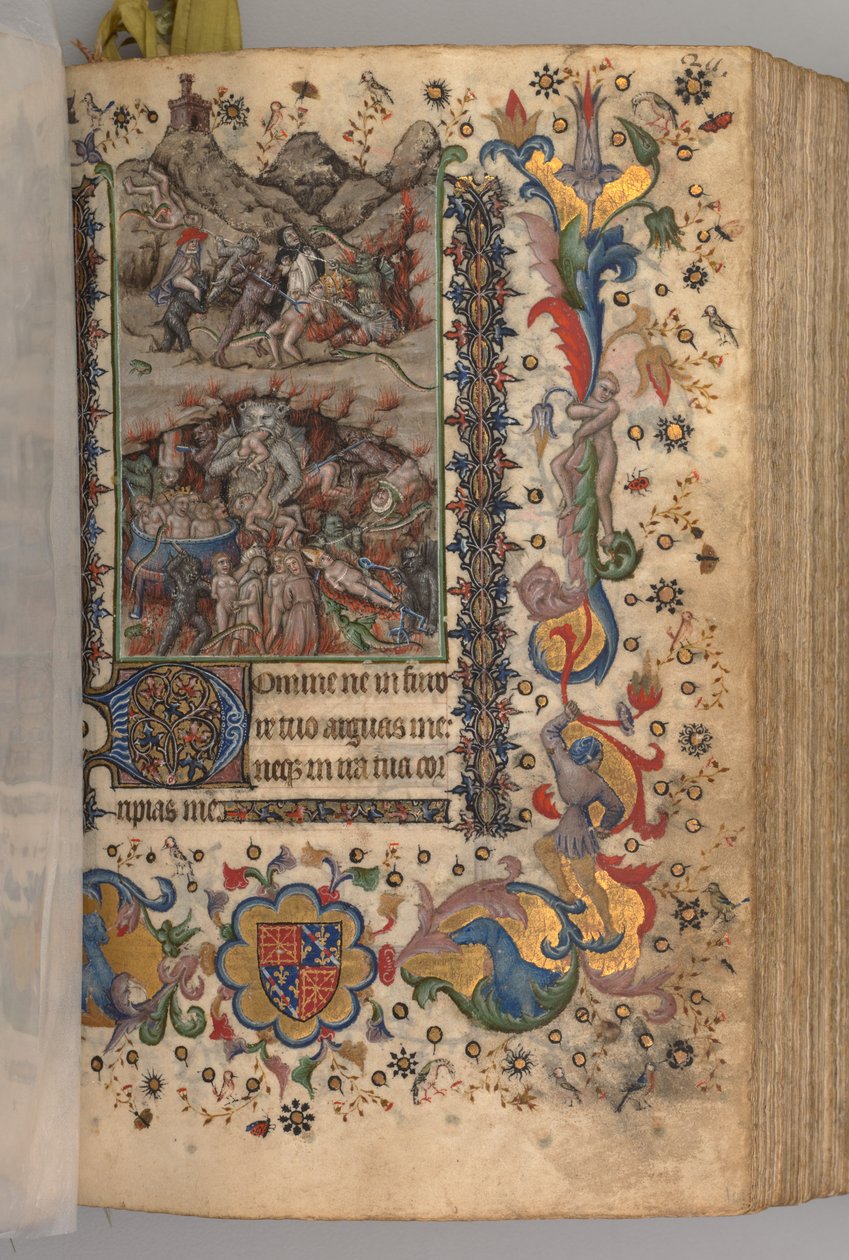 Horas de Carlos Nobre, rei de Navarra 1361-1425: fol. 101r, Texto, c. 1405 de Master of the Brussels Initials and Associates
