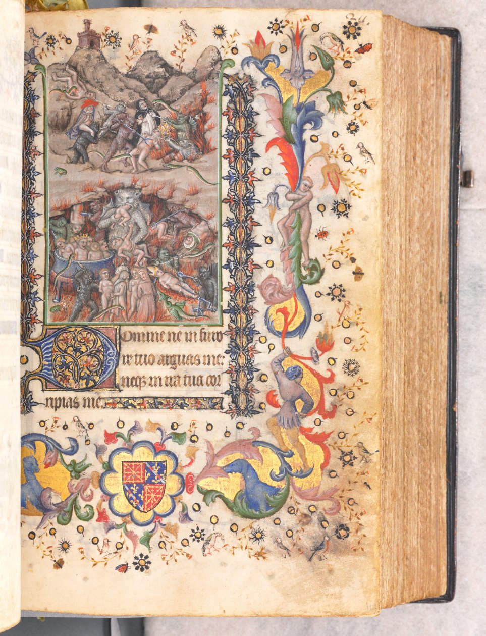 Horas de Carlos Nobre, rei de Navarra 1361-1425: fol. 106r, Último Julgamento, c. 1405 de Master of the Brussels Initials and Associates