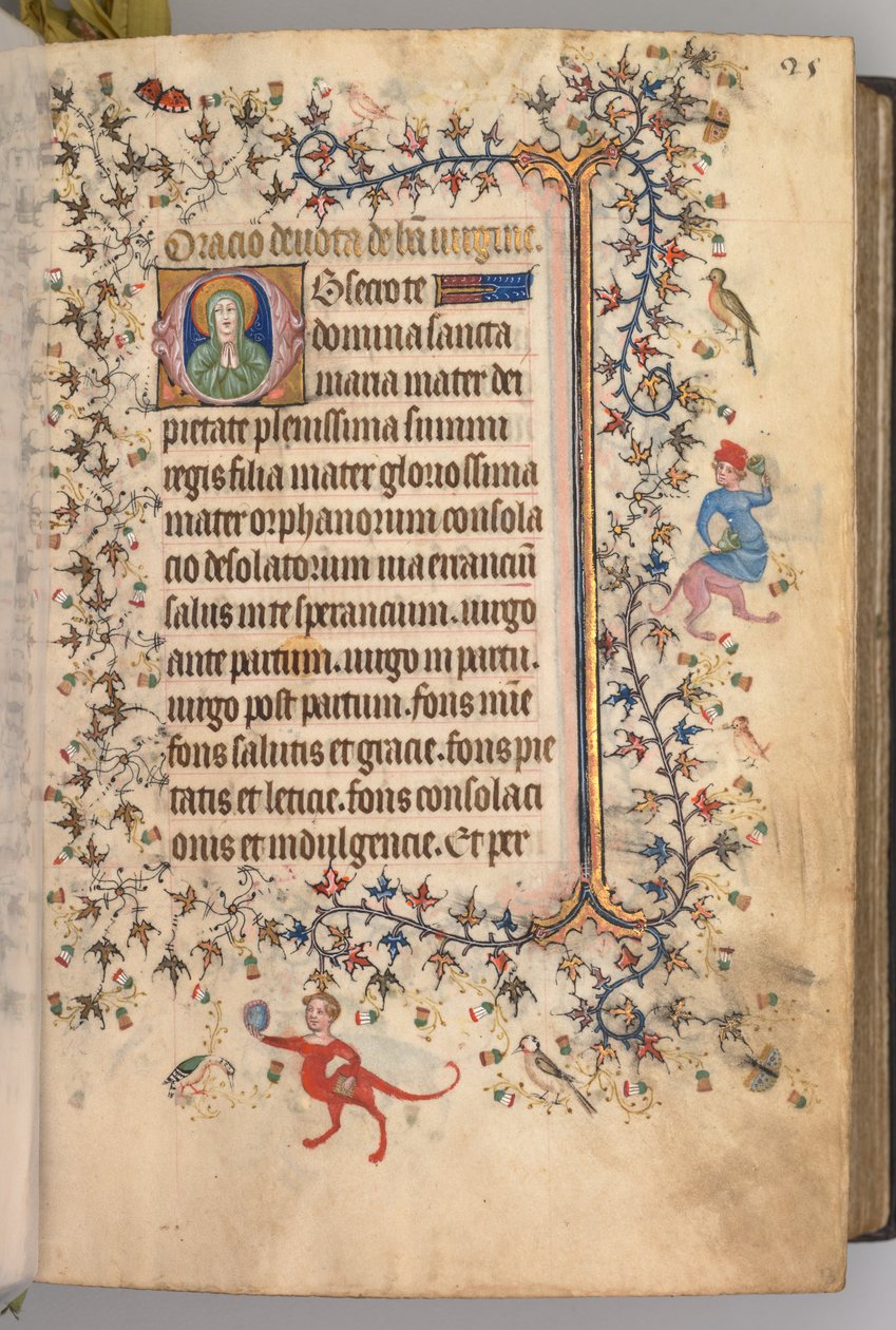 Horas de Carlos Nobre, rei de Navarra 1361-1425: fol. 13r, Texto, c. 1405 de Master of the Brussels Initials and Associates