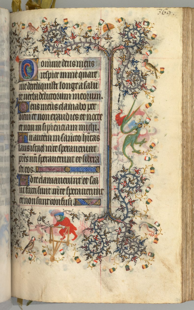 Horas de Carlos Nobre, rei de Navarra 1361-1425: fol. 180r, Texto, c. 1405 de Master of the Brussels Initials and Associates