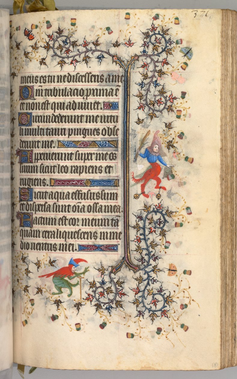 Horas de Carlos Nobre, rei de Navarra 1361-1425: fol. 181r, Texto, c. 1405 de Master of the Brussels Initials and Associates