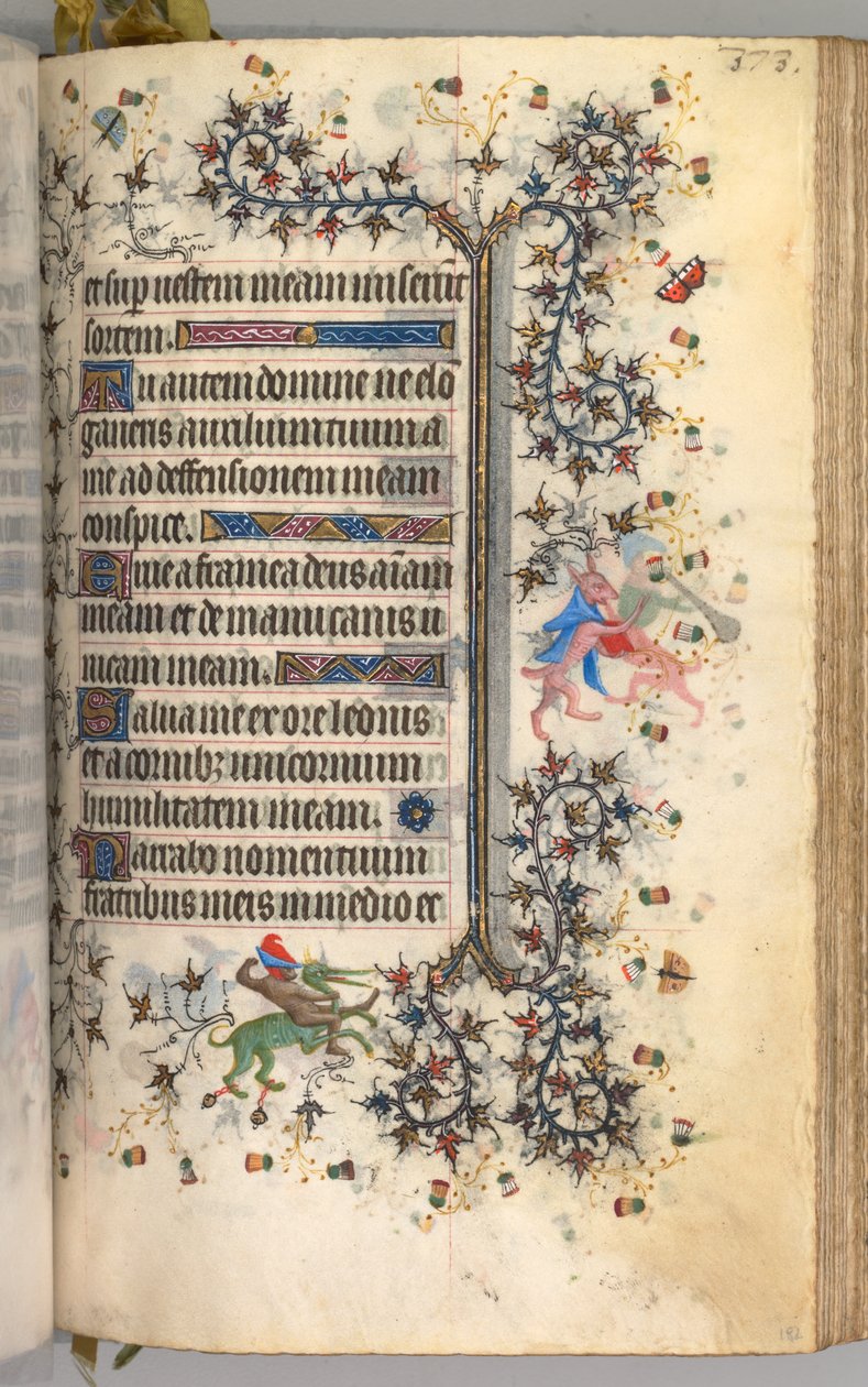 Horas de Carlos Nobre, rei de Navarra 1361-1425: fol. 182r, Texto, c. 1405 de Master of the Brussels Initials and Associates
