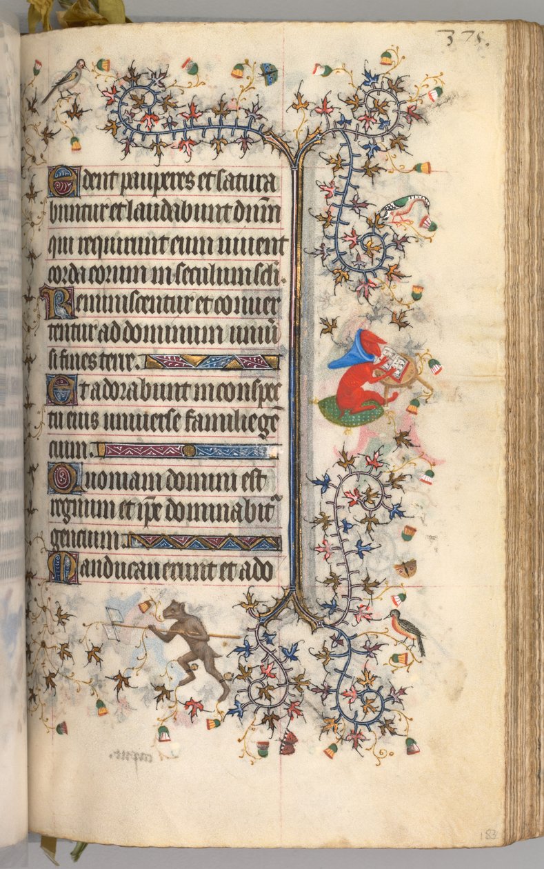 Horas de Carlos Nobre, rei de Navarra 1361-1425: fol. 183r, Texto, c. 1405 de Master of the Brussels Initials and Associates