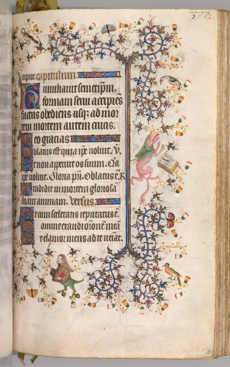 Horas de Carlos Nobre, rei de Navarra 1361-1425: fol. 184r, Texto, c. 1405 de Master of the Brussels Initials and Associates