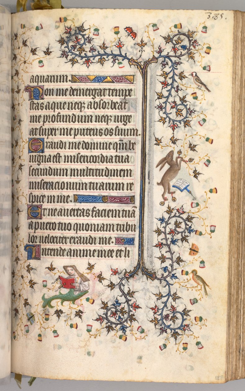 Horas de Carlos Nobre, rei de Navarra 1361-1425: fol. 188r, Texto, c. 1405 de Master of the Brussels Initials and Associates