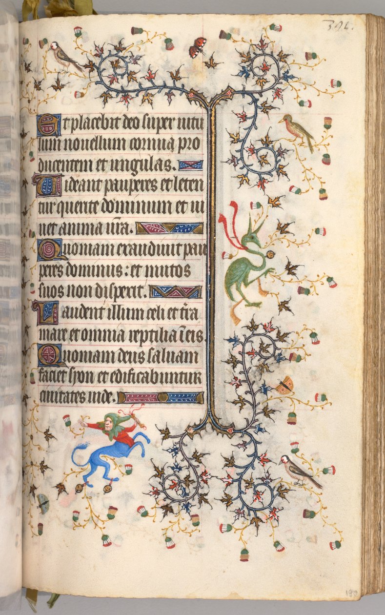 Horas de Carlos Nobre, rei de Navarra 1361-1425: fol. 190r, Texto, c. 1405 de Master of the Brussels Initials and Associates