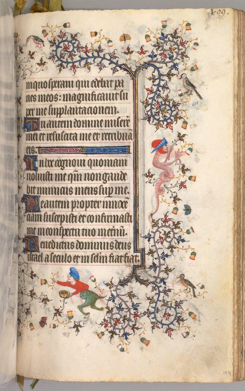 Horas de Carlos Nobre, rei de Navarra 1361-1425: fol. 199r, Texto, c. 1405 de Master of the Brussels Initials and Associates