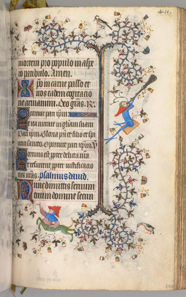 Horas de Carlos Nobre, rei de Navarra 1361-1425: fol. 200r, Texto, c. 1405 de Master of the Brussels Initials and Associates